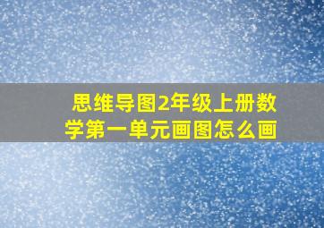 思维导图2年级上册数学第一单元画图怎么画