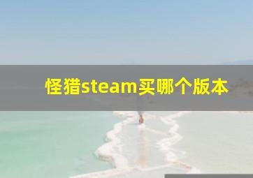 怪猎steam买哪个版本