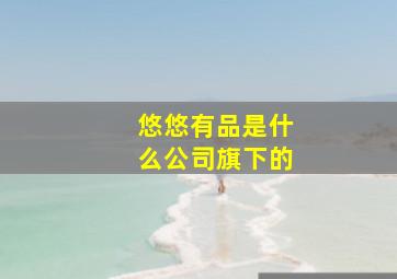 悠悠有品是什么公司旗下的