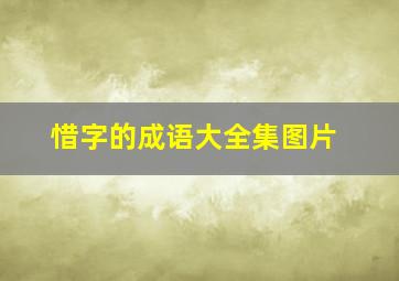 惜字的成语大全集图片