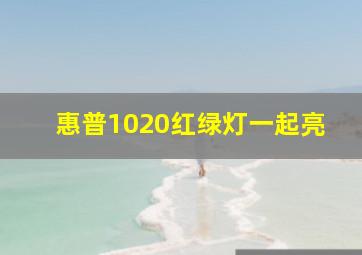 惠普1020红绿灯一起亮