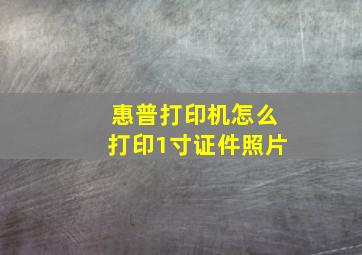 惠普打印机怎么打印1寸证件照片