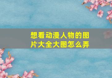 想看动漫人物的图片大全大图怎么弄