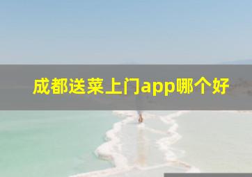 成都送菜上门app哪个好