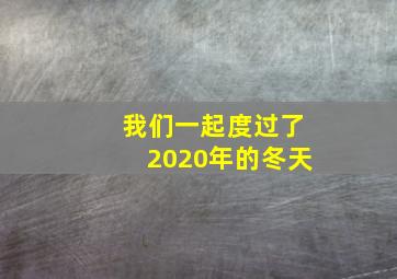 我们一起度过了2020年的冬天