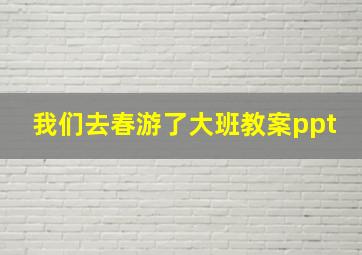 我们去春游了大班教案ppt