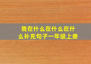 我在什么在什么在什么补充句子一年级上册