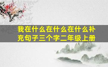 我在什么在什么在什么补充句子三个字二年级上册