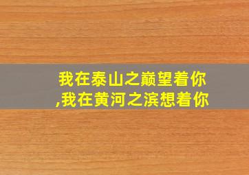 我在泰山之巅望着你,我在黄河之滨想着你