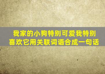 我家的小狗特别可爱我特别喜欢它用关联词语合成一句话