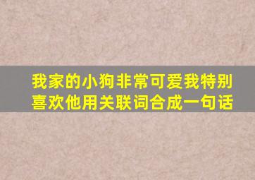 我家的小狗非常可爱我特别喜欢他用关联词合成一句话