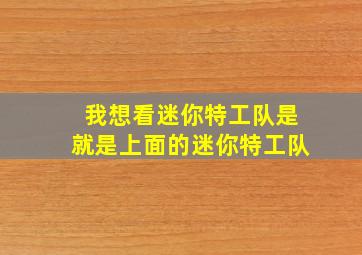 我想看迷你特工队是就是上面的迷你特工队