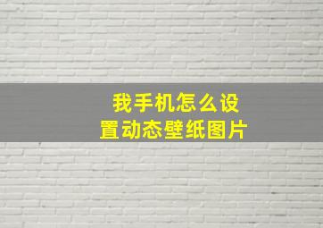 我手机怎么设置动态壁纸图片