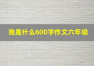 我是什么600字作文六年级