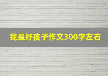 我是好孩子作文300字左右