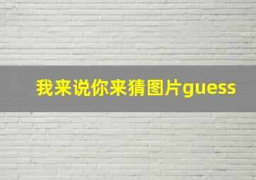 我来说你来猜图片guess