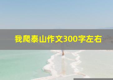 我爬泰山作文300字左右