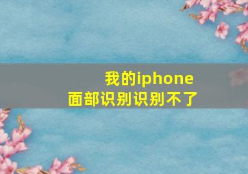 我的iphone面部识别识别不了