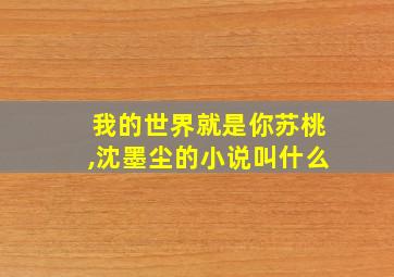 我的世界就是你苏桃,沈墨尘的小说叫什么