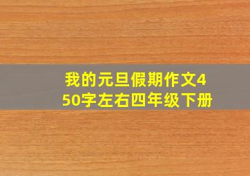 我的元旦假期作文450字左右四年级下册