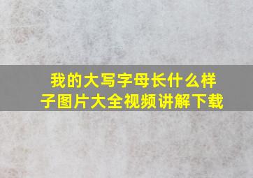 我的大写字母长什么样子图片大全视频讲解下载