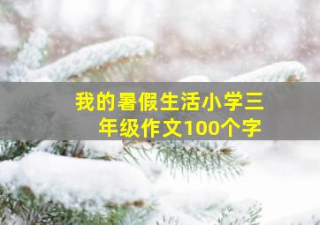 我的暑假生活小学三年级作文100个字