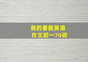 我的暑假英语作文初一70词