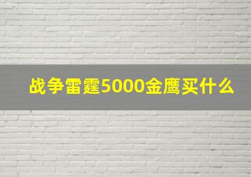 战争雷霆5000金鹰买什么