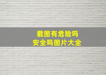 截图有危险吗安全吗图片大全