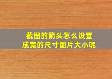 截图的箭头怎么设置成宽的尺寸图片大小呢