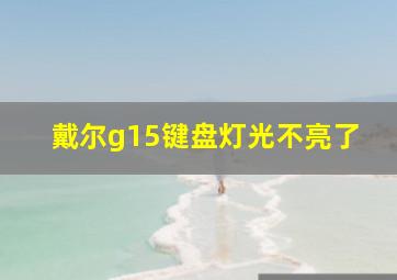 戴尔g15键盘灯光不亮了