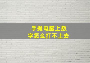 手提电脑上数字怎么打不上去