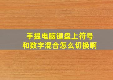 手提电脑键盘上符号和数字混合怎么切换啊