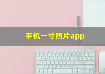 手机一寸照片app