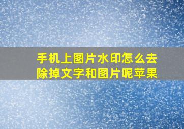 手机上图片水印怎么去除掉文字和图片呢苹果