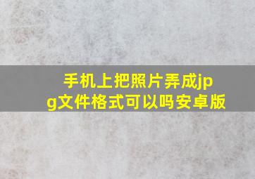 手机上把照片弄成jpg文件格式可以吗安卓版