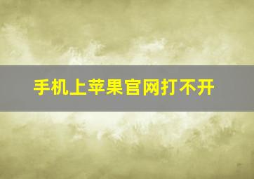 手机上苹果官网打不开