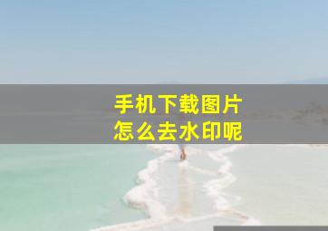 手机下载图片怎么去水印呢