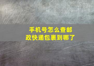 手机号怎么查邮政快递包裹到哪了