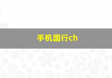 手机国行ch