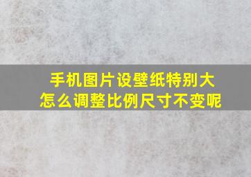 手机图片设壁纸特别大怎么调整比例尺寸不变呢