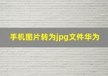 手机图片转为jpg文件华为