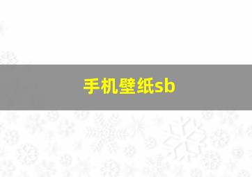 手机壁纸sb