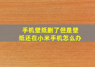 手机壁纸删了但是壁纸还在小米手机怎么办