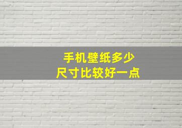 手机壁纸多少尺寸比较好一点