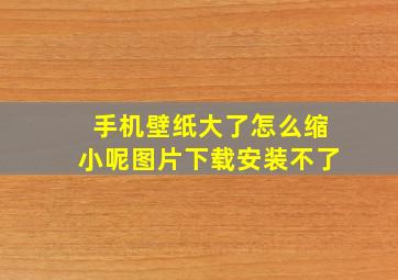 手机壁纸大了怎么缩小呢图片下载安装不了