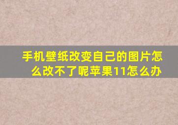 手机壁纸改变自己的图片怎么改不了呢苹果11怎么办