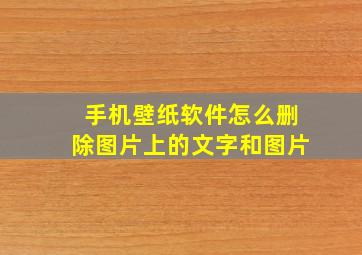 手机壁纸软件怎么删除图片上的文字和图片