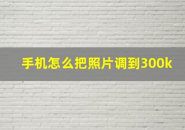 手机怎么把照片调到300k