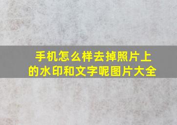 手机怎么样去掉照片上的水印和文字呢图片大全